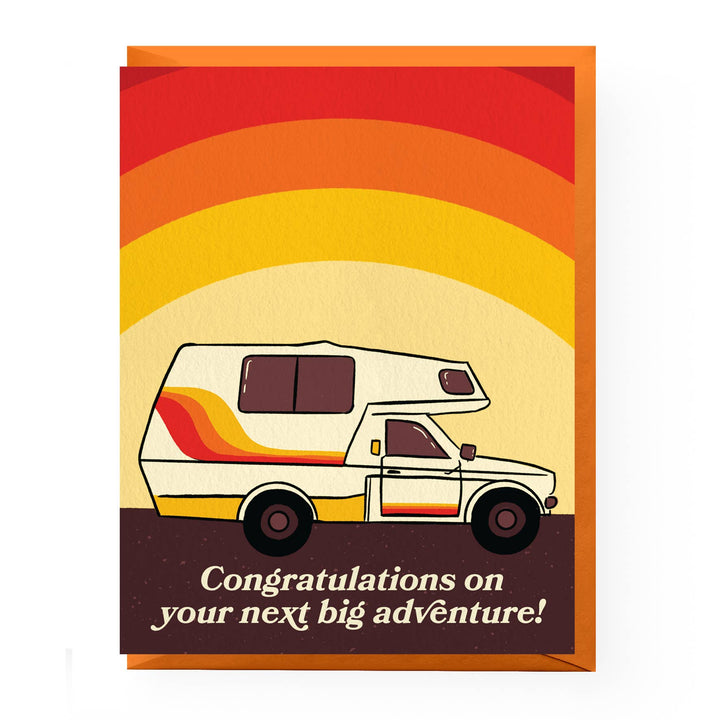 Retro Camper Congratulations Card