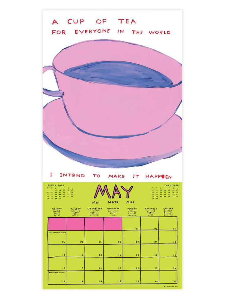 David Shrigley Official and Exclusive 2026 Wall Calendar