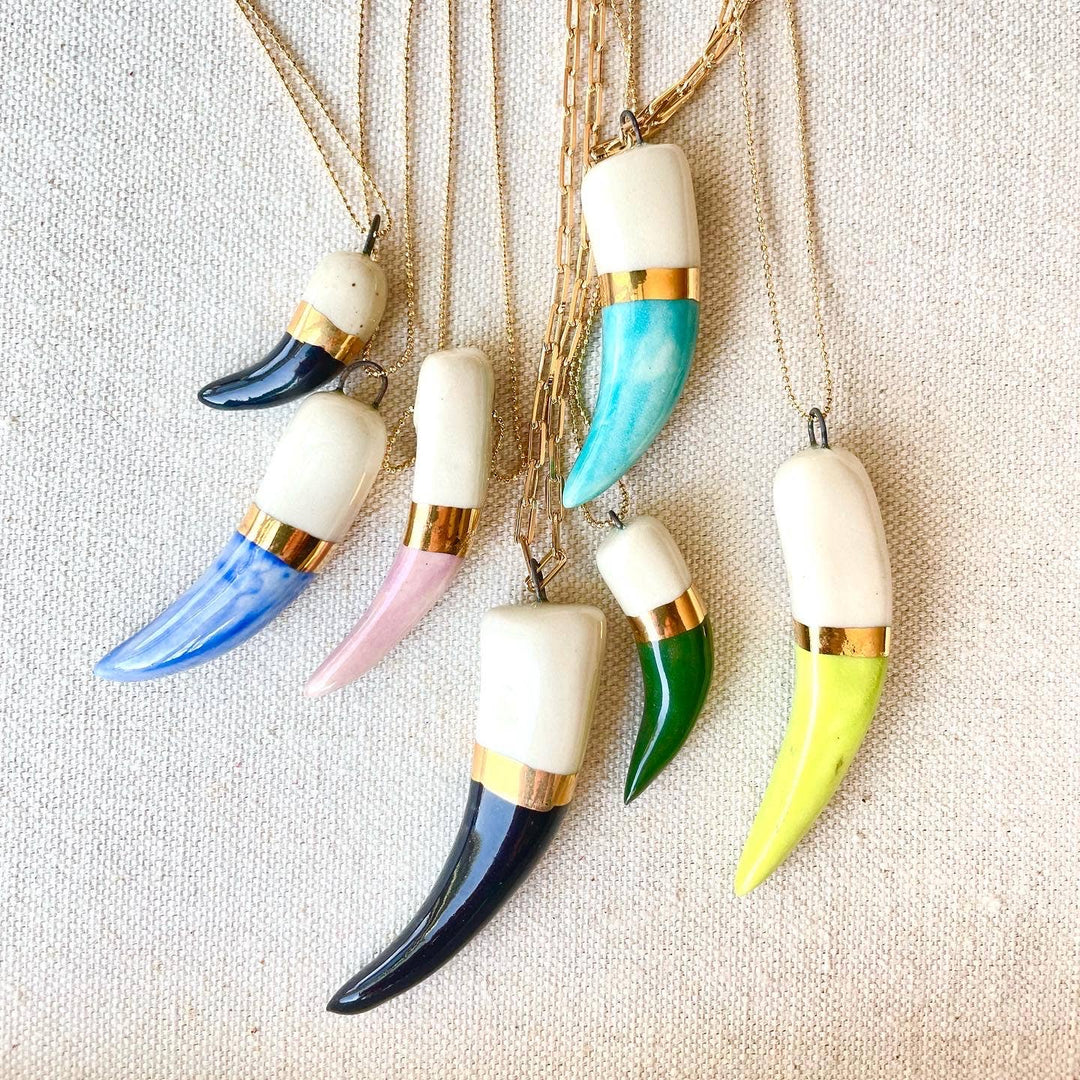 Shark tooth necklace: Navy