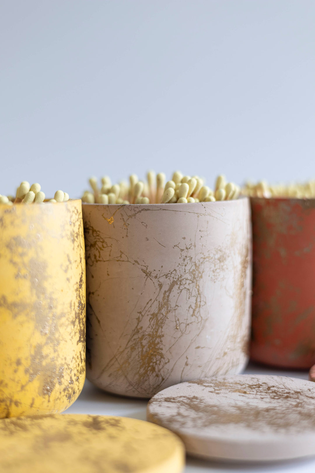 LTD Ed Brick & Gold Two Piece Match Holder