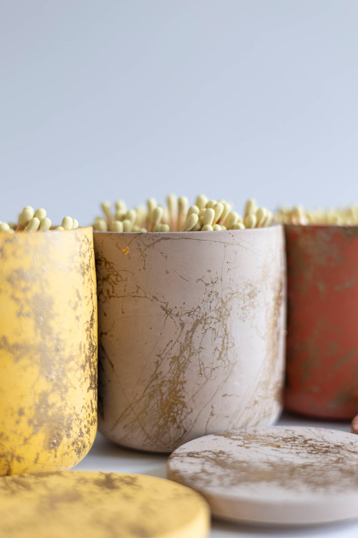 LTD Ed Brick & Gold Two Piece Match Holder