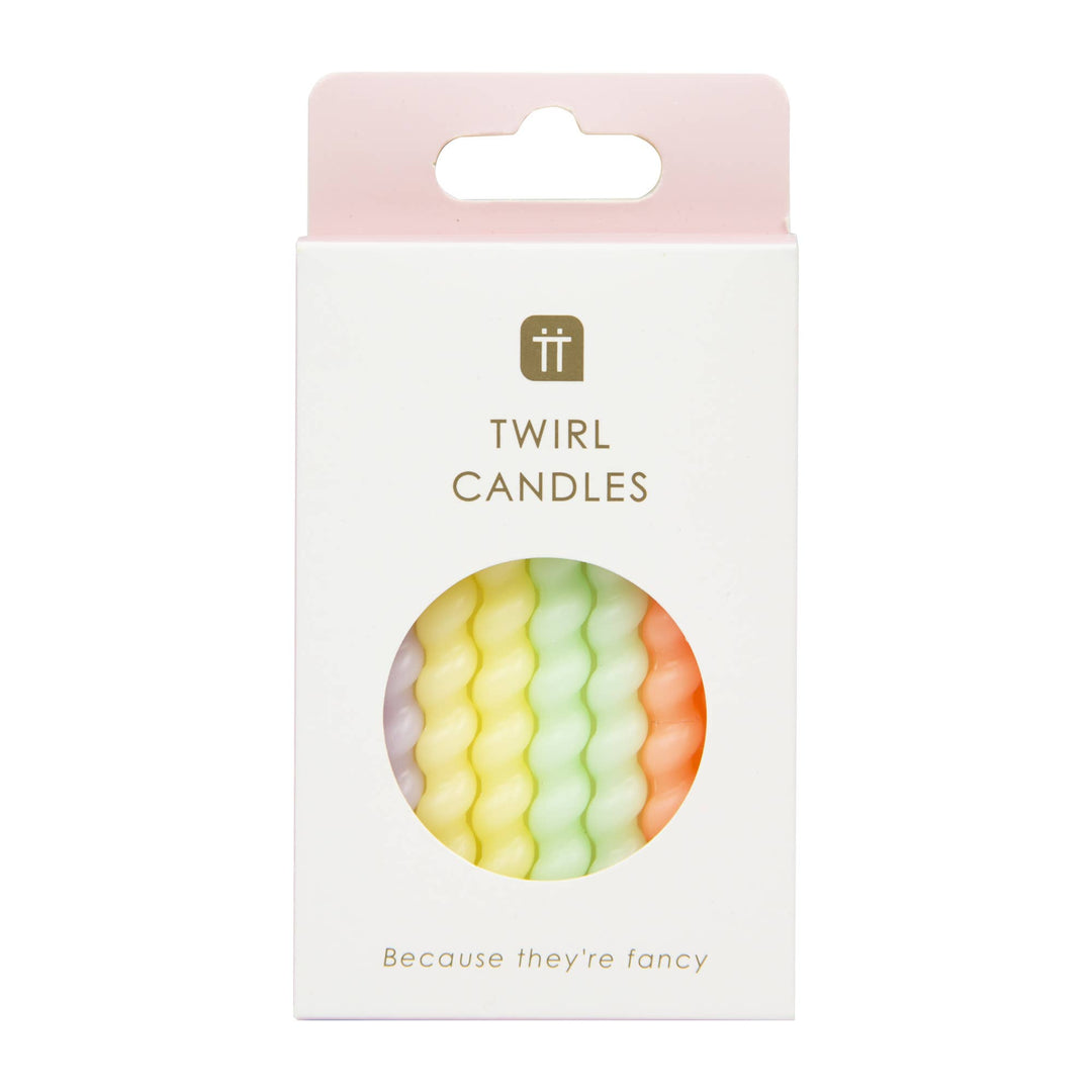 Twisted Pastel  Candles 8 Pack