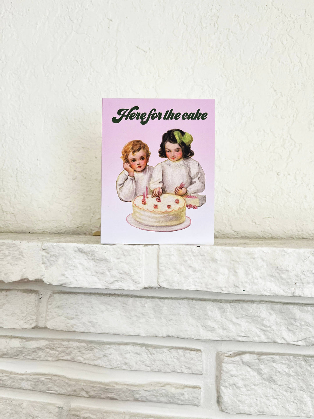 Here for the Cake Funny Birthday Wedding Celebration Card