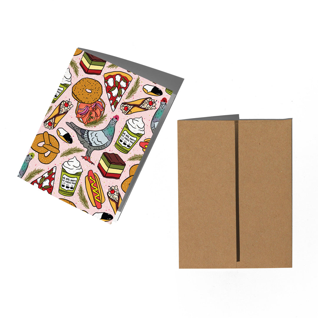 NYC Holiday Pattern Card: Single card