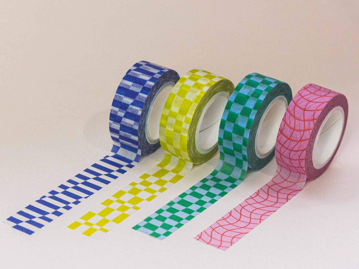 Space Time 15mm • Warped Checks Washi Tape