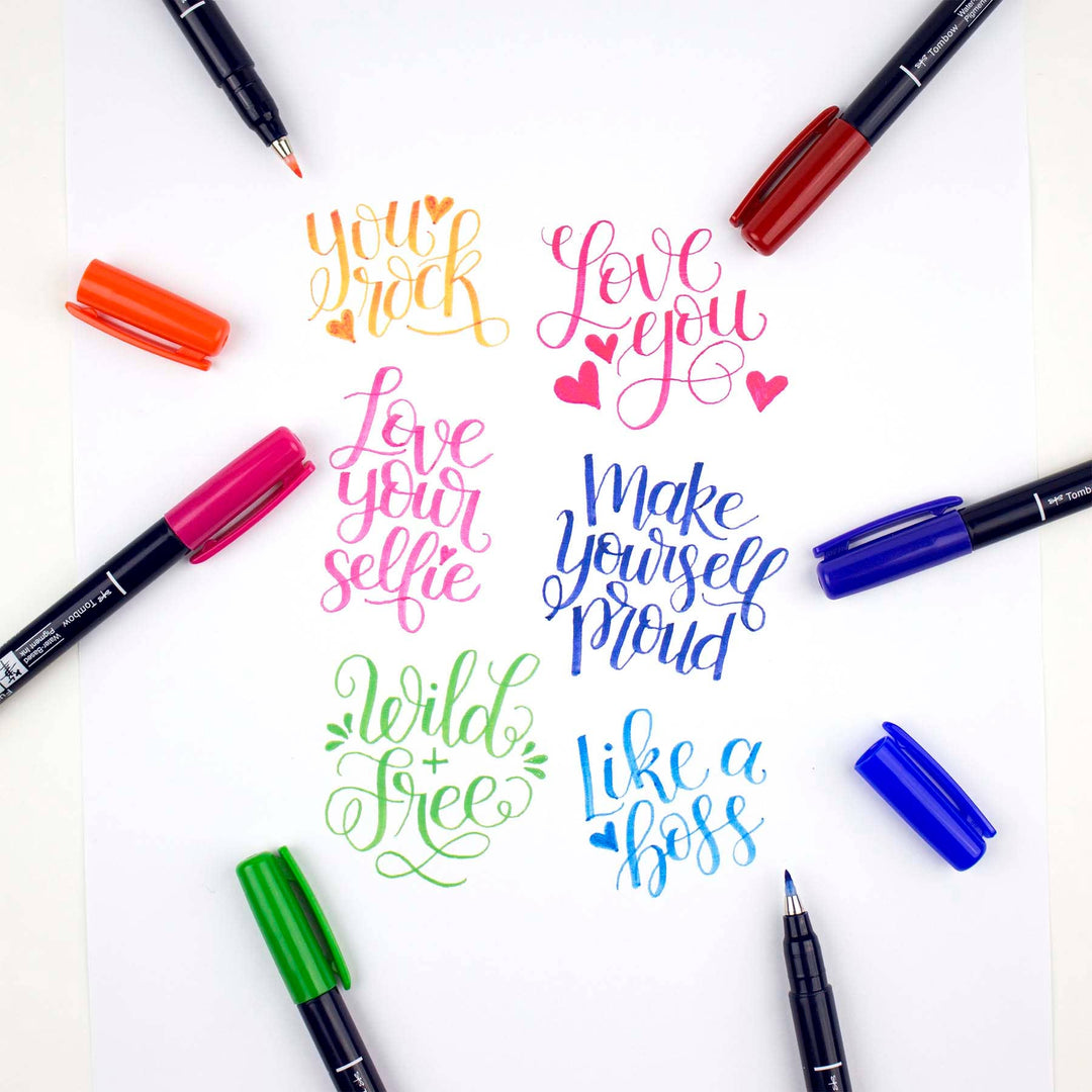 Fudenosuke Colors Calligraphy Brush Pens 10-Pack