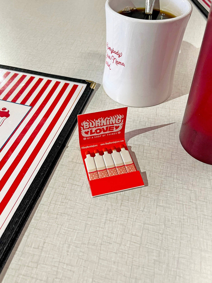 Cigarette Matchbook "Burning Love"