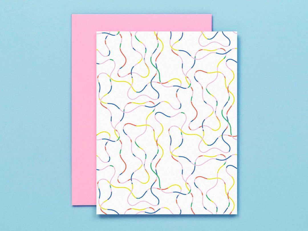 Magic Pencil • Rainbow Scribble Blank Pattern Card or Set
