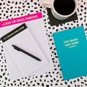 To Complete After Coffee - Lined Notepad - Perforated Sheets - Black
