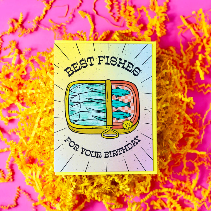 Best Fishes Sardine Birthday Card
