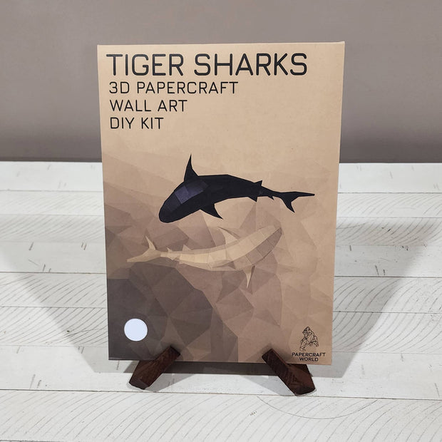 Tiger Sharks 3D PaperCraft Wall Art Origami Model