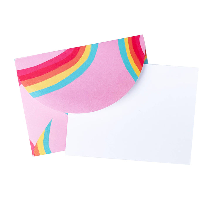 Rainbow Ribbon Patterned Envelope Note Set