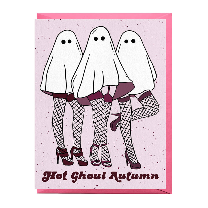 Hot Ghoul Autumn Halloween Card
