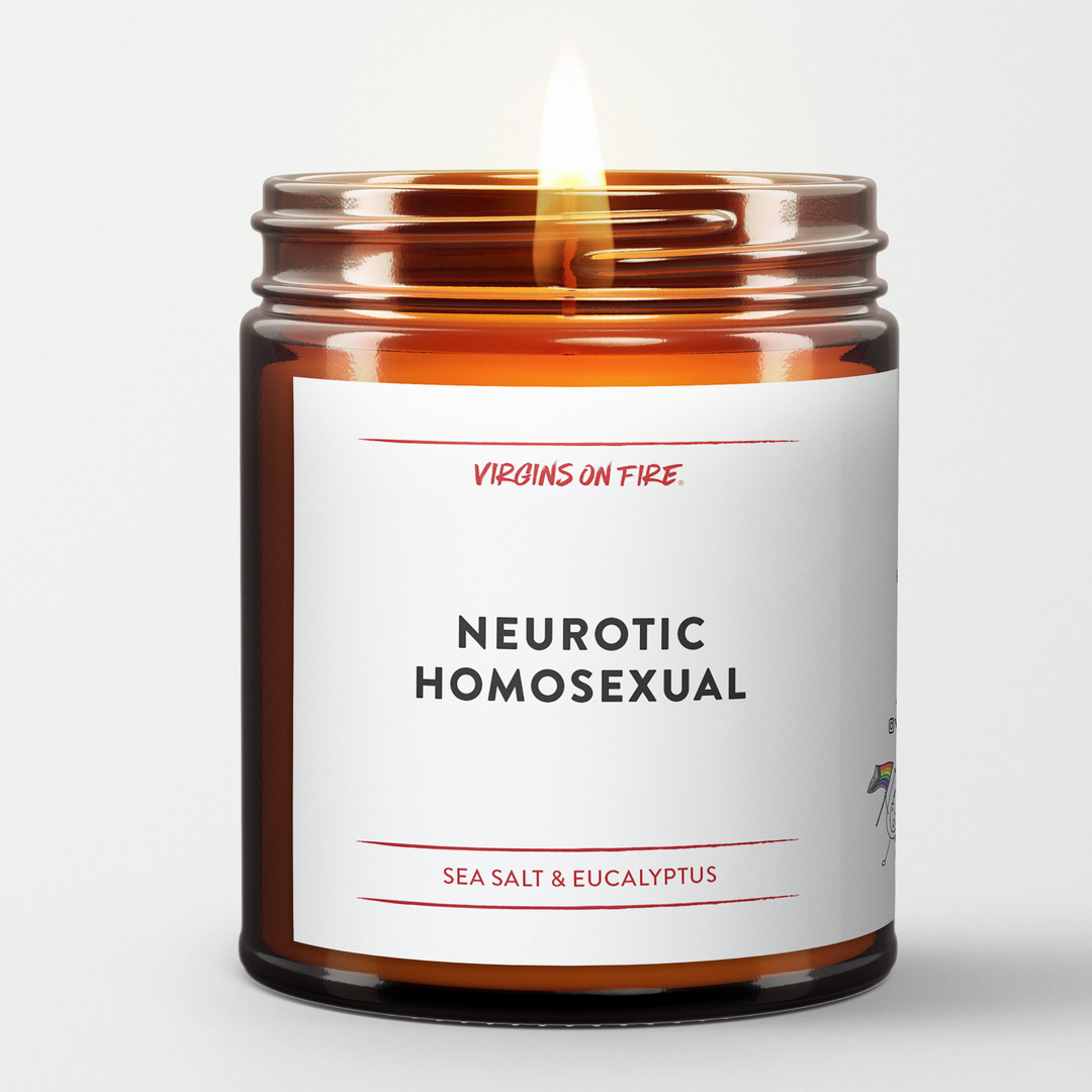 NEUROTIC HOMOSEXUAL (Sea Salt & Eucalyptus) Fun LGBTQ Candle
