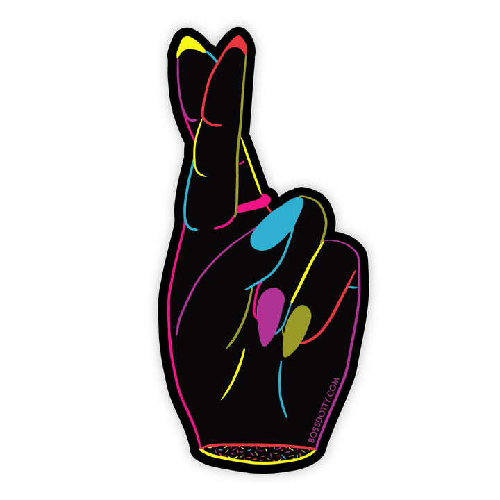 Fingers Crossed Sticker