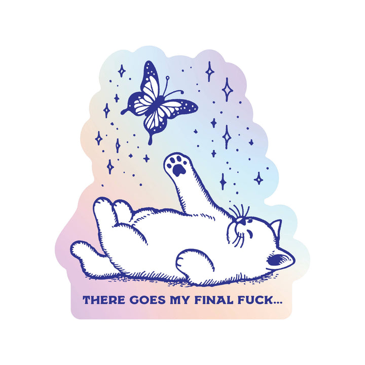 Final Fuck Kitty Cat Swear High Quality Vinyl Sticker