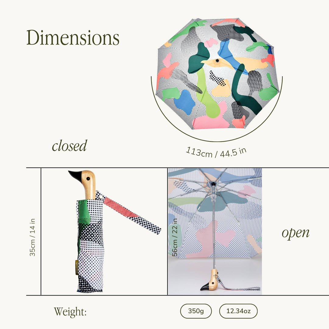 Dots Sustainable Compact Duckhead Umbrella