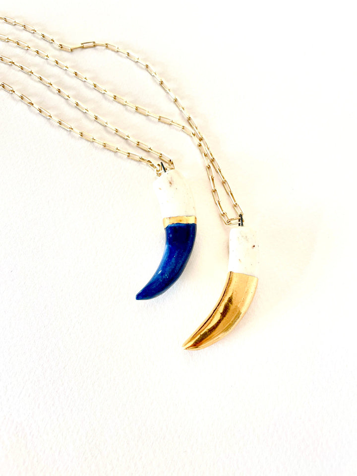 Shark tooth necklace: Navy