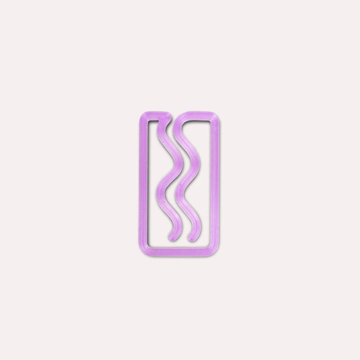 Mini Translucent Miami 3D Printed Bookmark: Multicolour