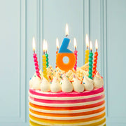 Twisted Rainbow Birthday Candles | 8 Pack | Birthday Party |