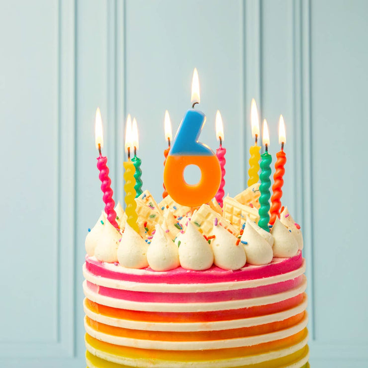 Twisted Rainbow Birthday Candles | 8 Pack | Birthday Party |