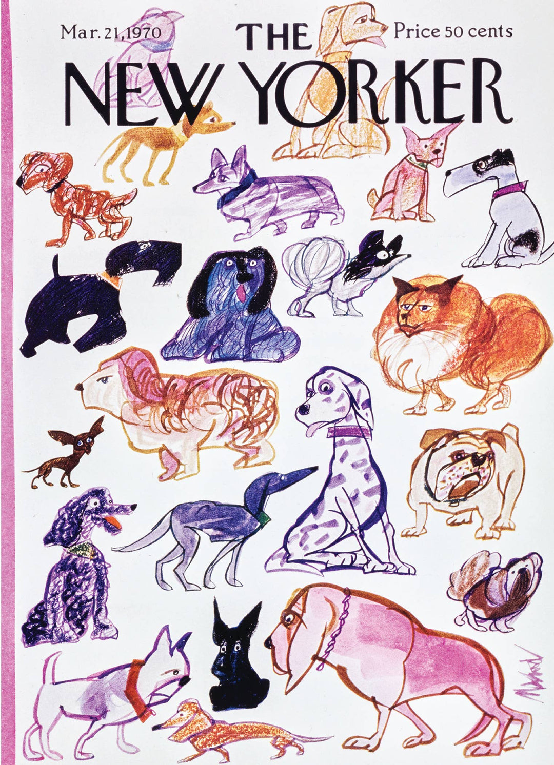 DOGS NEW YORKER COVER CARD