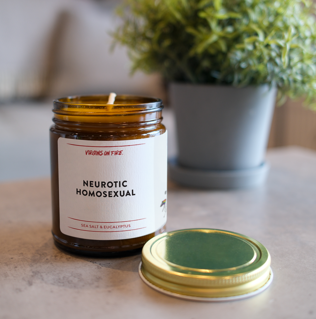 NEUROTIC HOMOSEXUAL (Sea Salt & Eucalyptus) Fun LGBTQ Candle