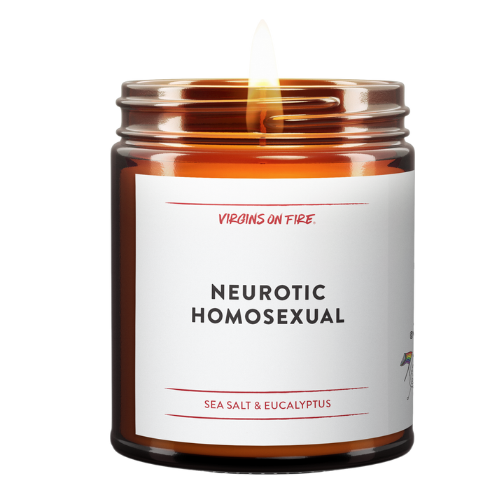 NEUROTIC HOMOSEXUAL (Sea Salt & Eucalyptus) Fun LGBTQ Candle