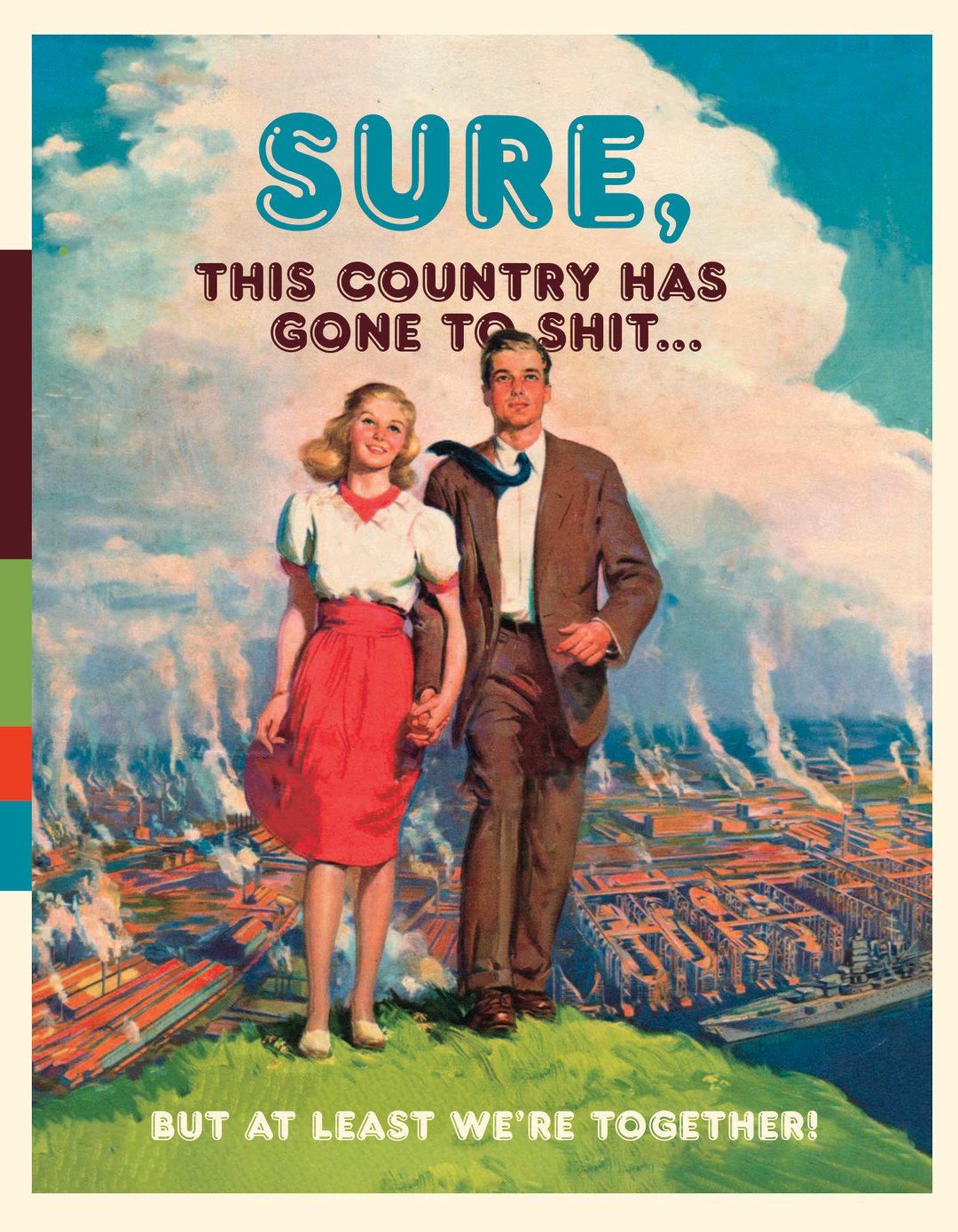 THIS COUNTRY  couple, love, political greeting card