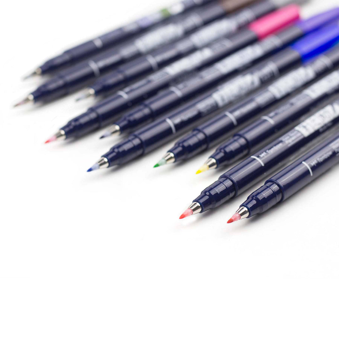 Fudenosuke Colors Calligraphy Brush Pens 10-Pack