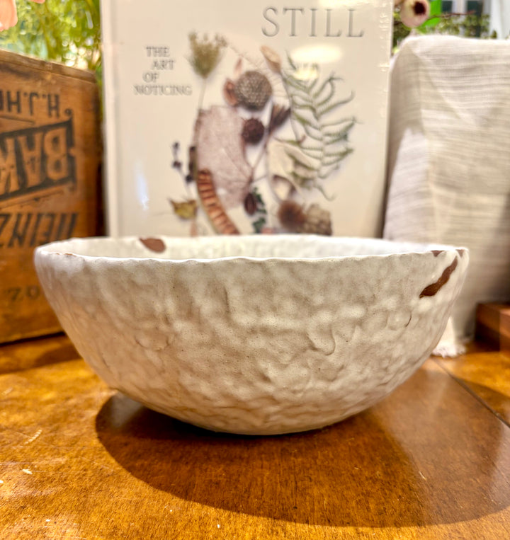 White & Brown Ceramic Bowl