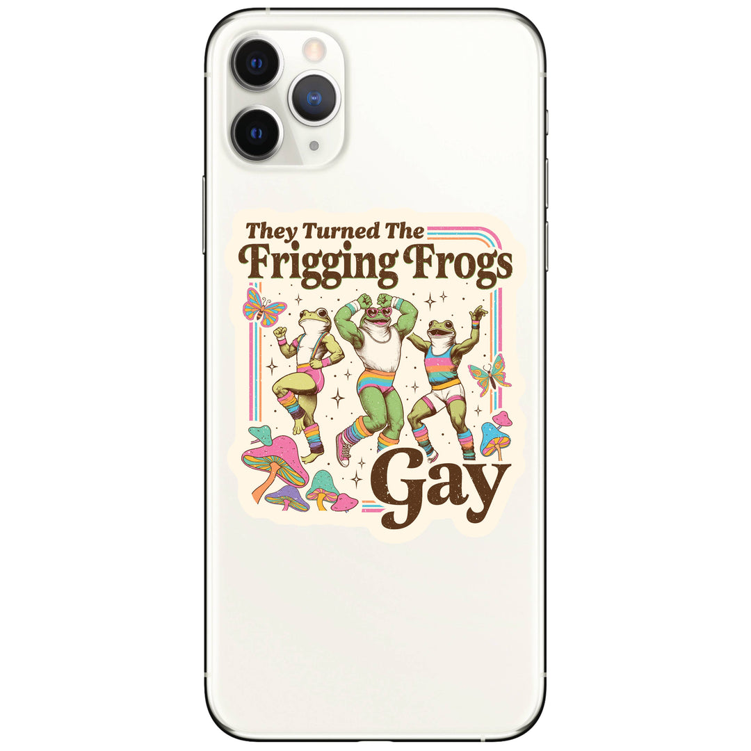 Funny LGBTQ Frog Pride Humor Buff High Quality Vinyl Sticker