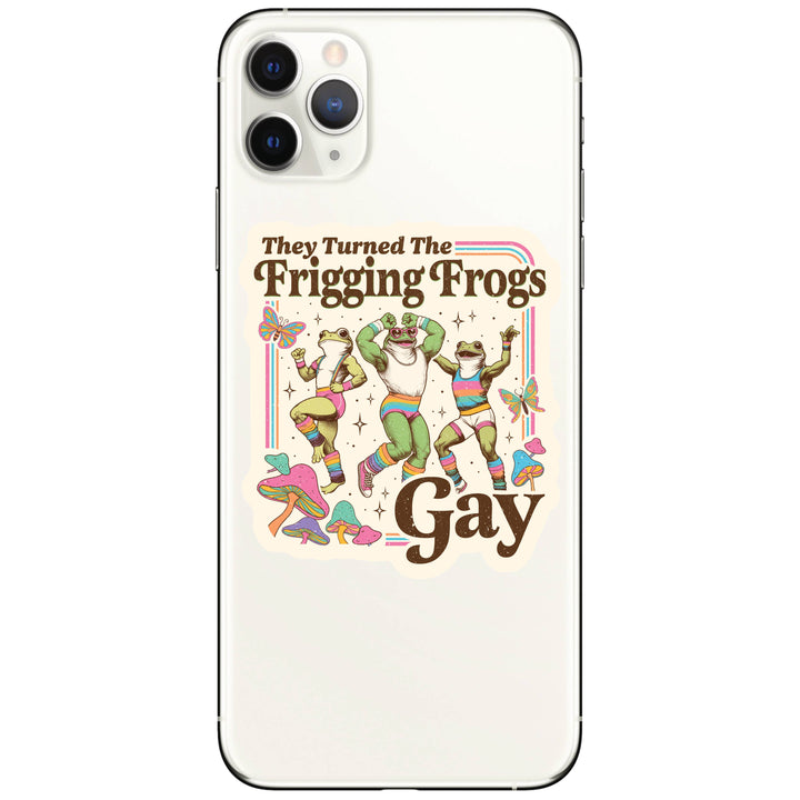 Funny LGBTQ Frog Pride Humor Buff High Quality Vinyl Sticker
