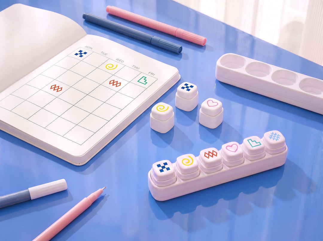 Checkout Line Push Button Stamps