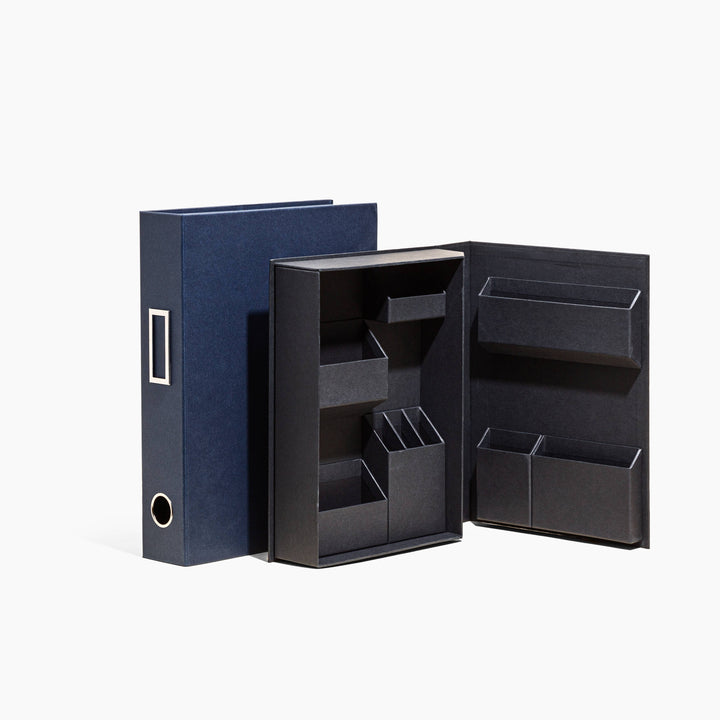 Lifestyle Paper Organizer Tool File A4  for Clean your desk: Navy