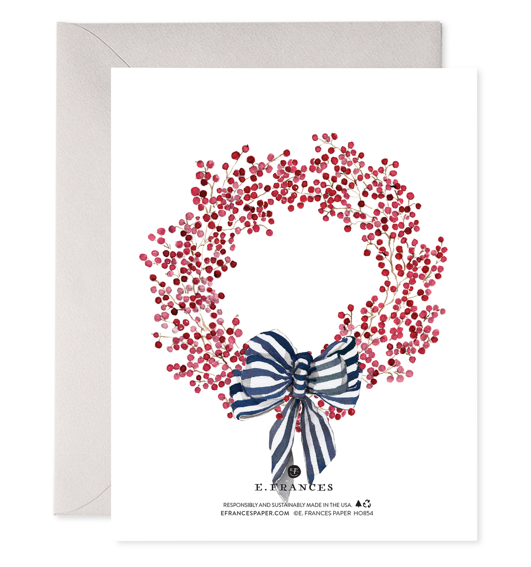 Red Berry Wreath | Joy Christmas Cards (Boxed Set of 6)