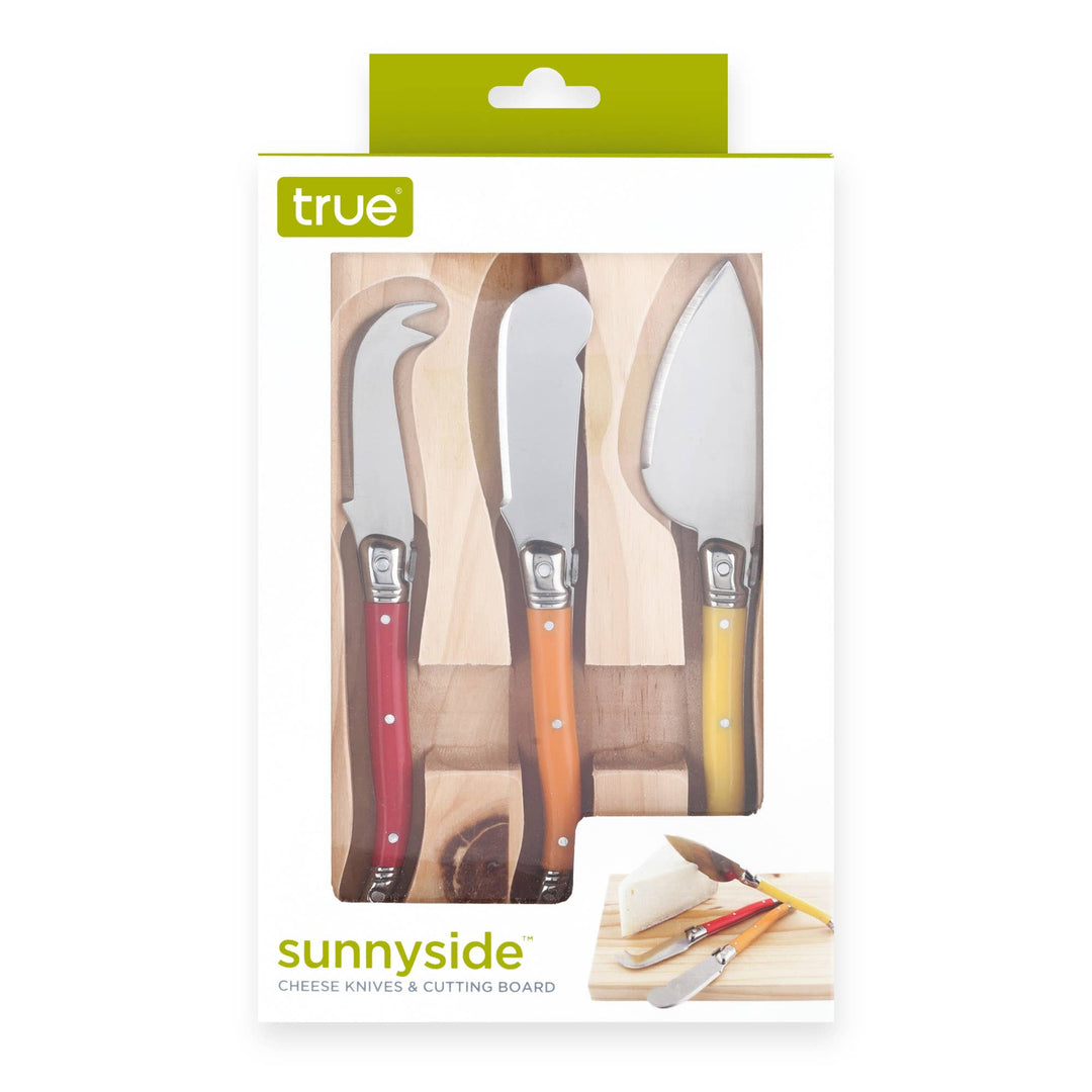 Sunnyside 8 inch Pine Wood Cheese Board Knives Set of 4