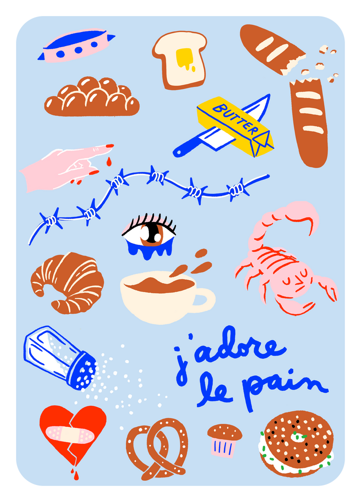 J'Adore Le Pain Iron On Sheet Set