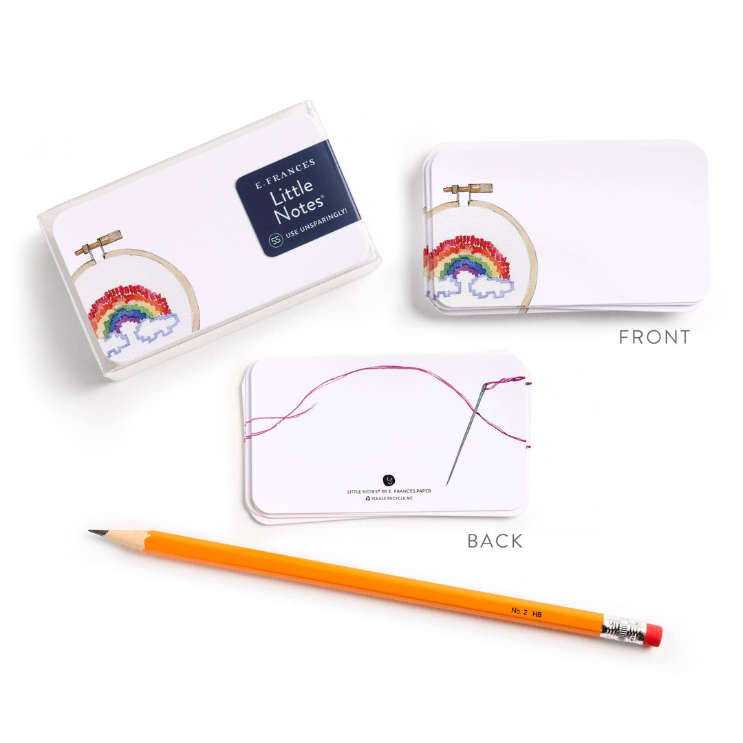 Rainbow Cross Stitch Little Notes® – Notecards, Set of 55