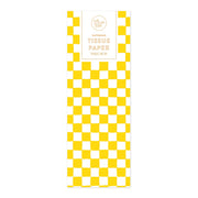 Yellow Checker Tissue Paper