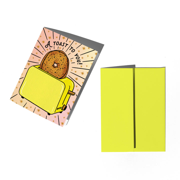 Everything Bagel Toast Congratulations Card