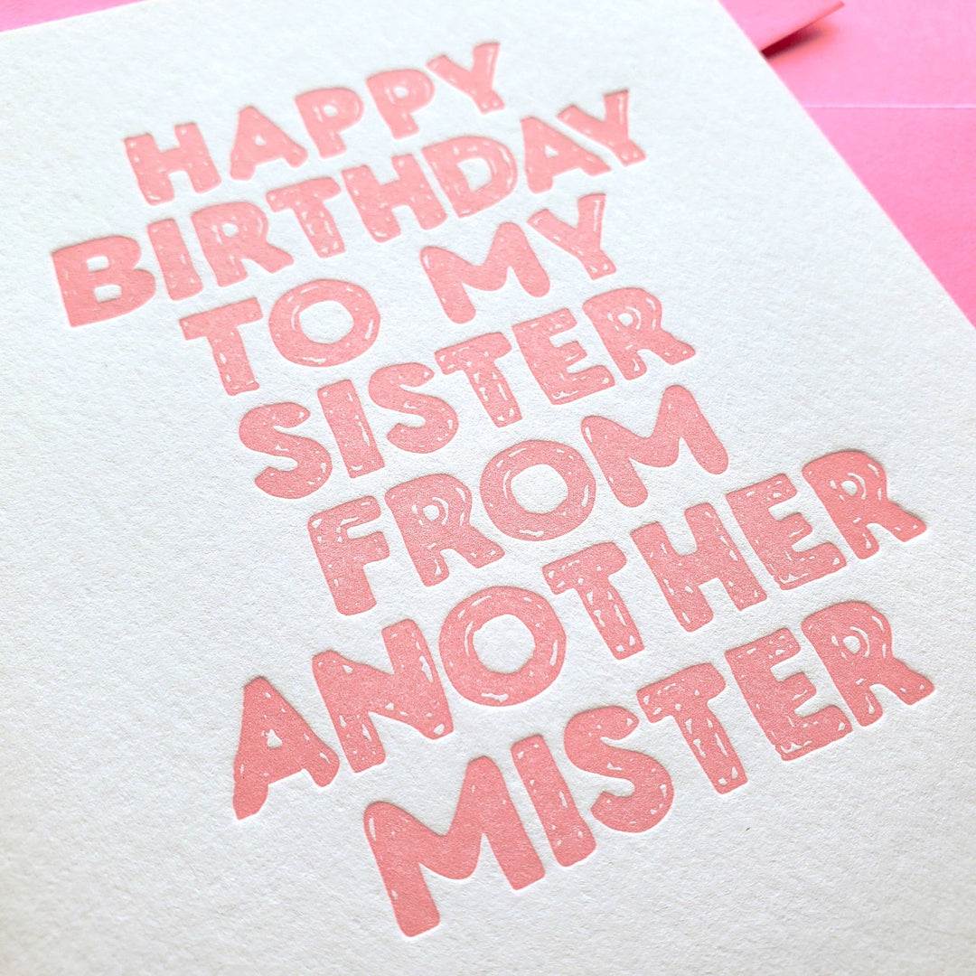 Sister From Another Mister - soul sis birthday greeting card
