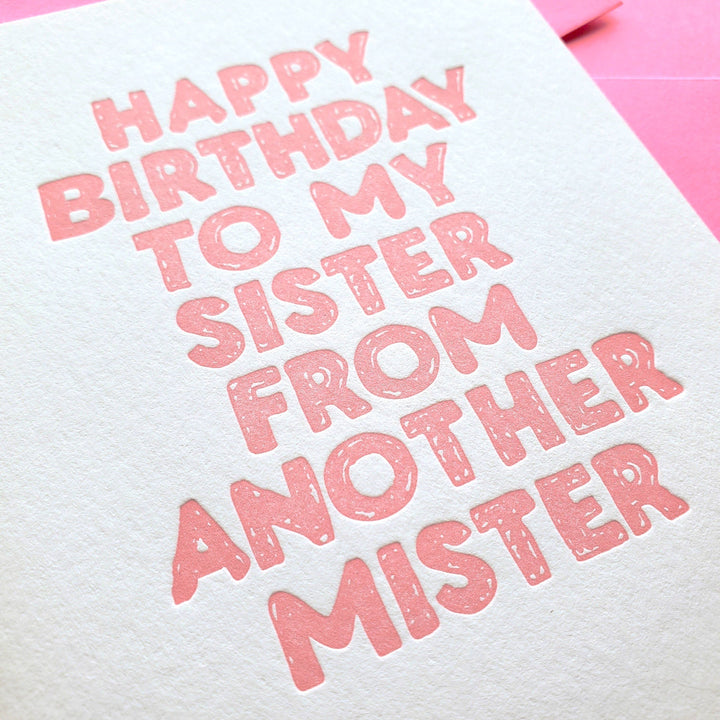 Sister From Another Mister - soul sis birthday greeting card