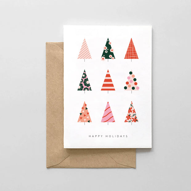 Happy Holidays  - Modern Christmas Tree Card