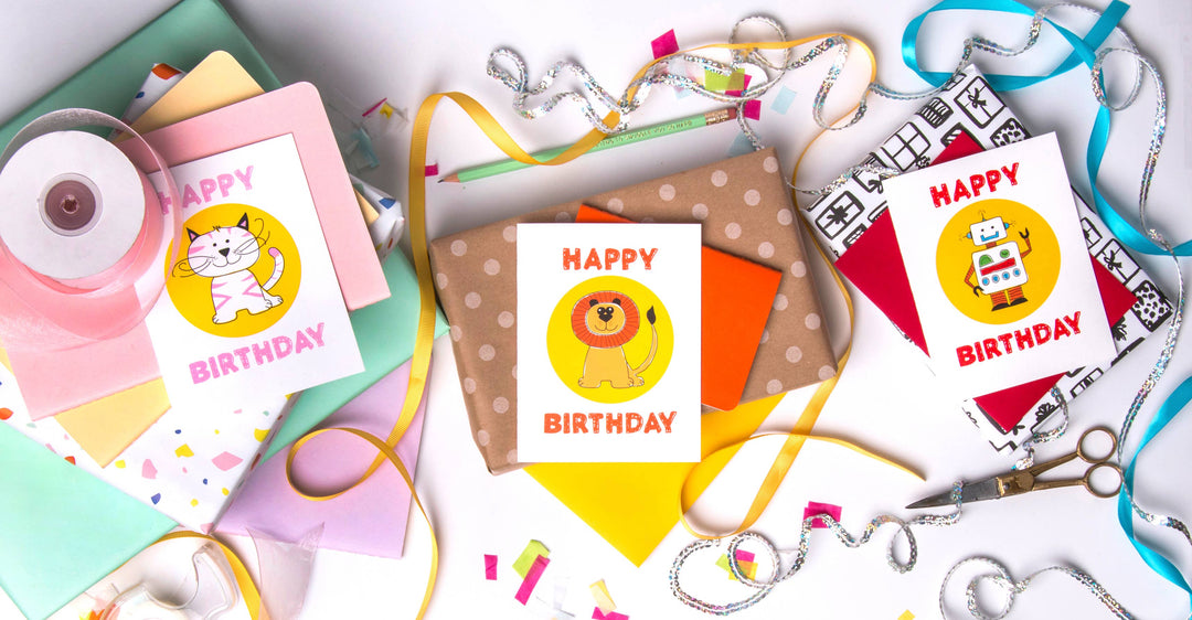 Kitty Birthday Card - child birthday card, greeting card