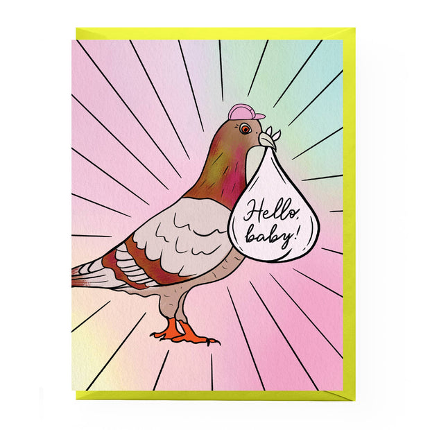 Hello Baby Pigeon Card