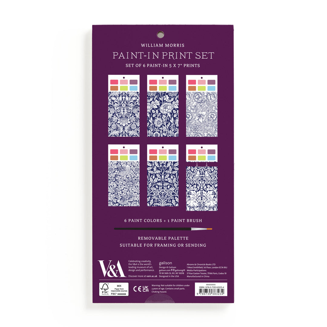 William Morris Paint-In Print Set