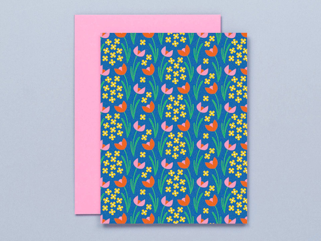 Tulip Waltz Floral Blank Pattern Card