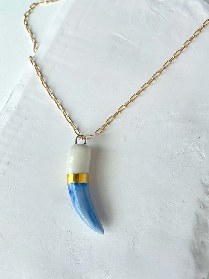 Shark tooth necklace: Navy