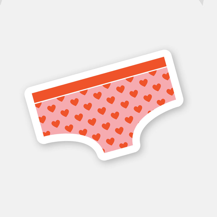 Valentine's Day Undies Vinyl Sticker